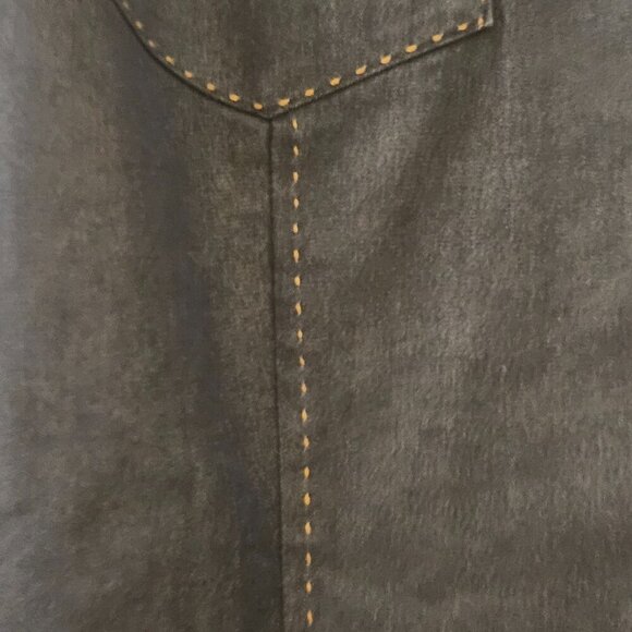 Dialogue by QVC Boxy Blue Jean Jacket Blazer button pocket stitch Western  12 - Picture 10 of 13